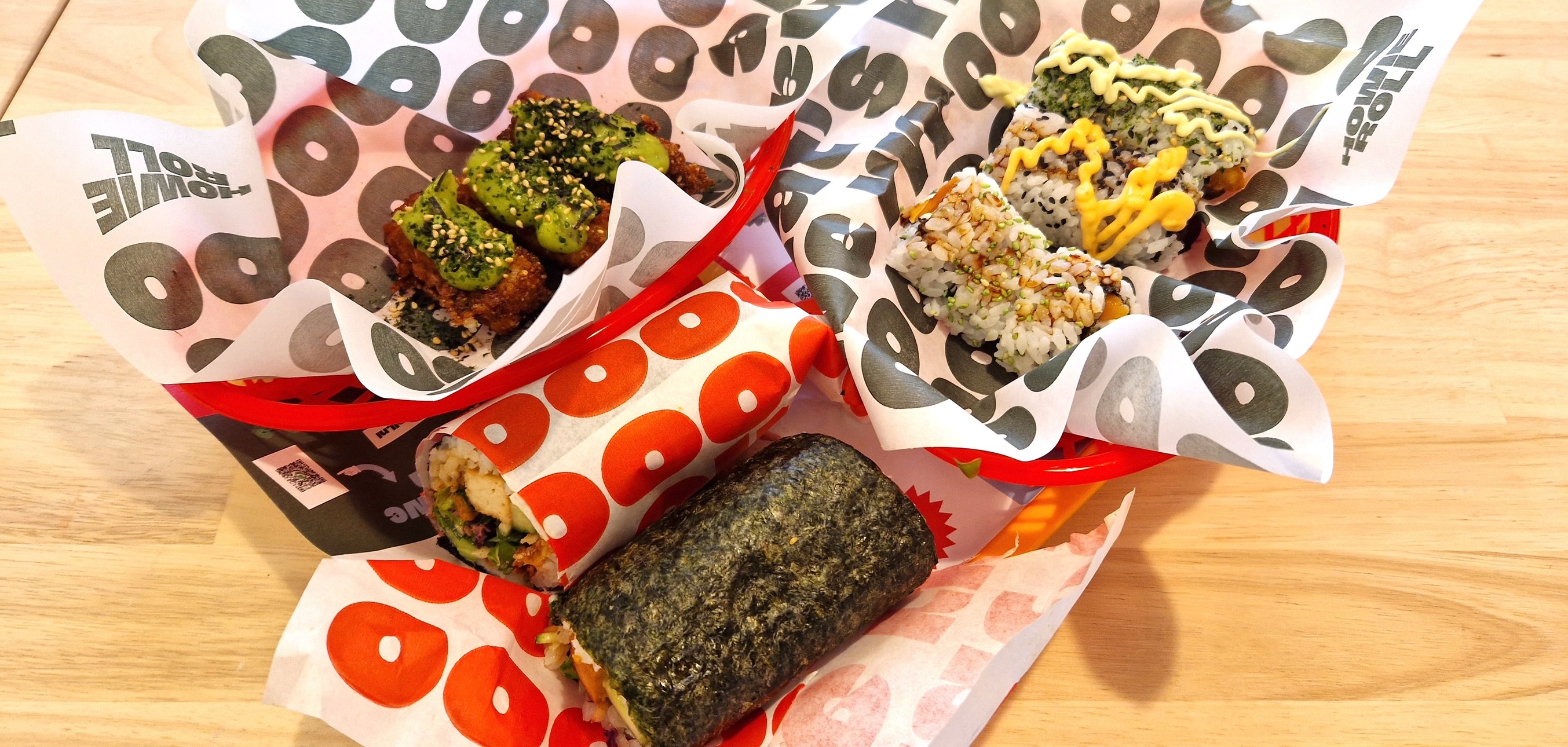 Plantaardige fast sushi bij Howie Roll aan het Vredenburg