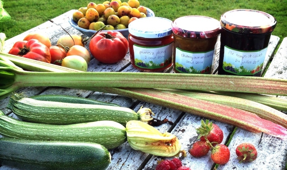 Even de schouders onder die groenten- en fruitberg