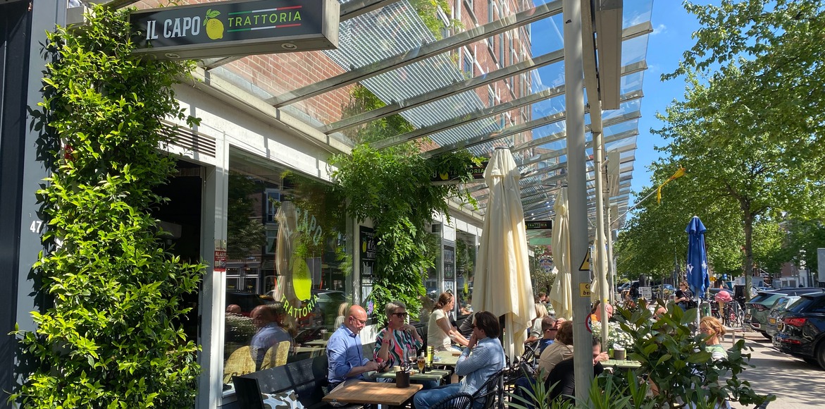 Bij Trattoria Il Capo in Kralingen nu twee keer zo veel zon