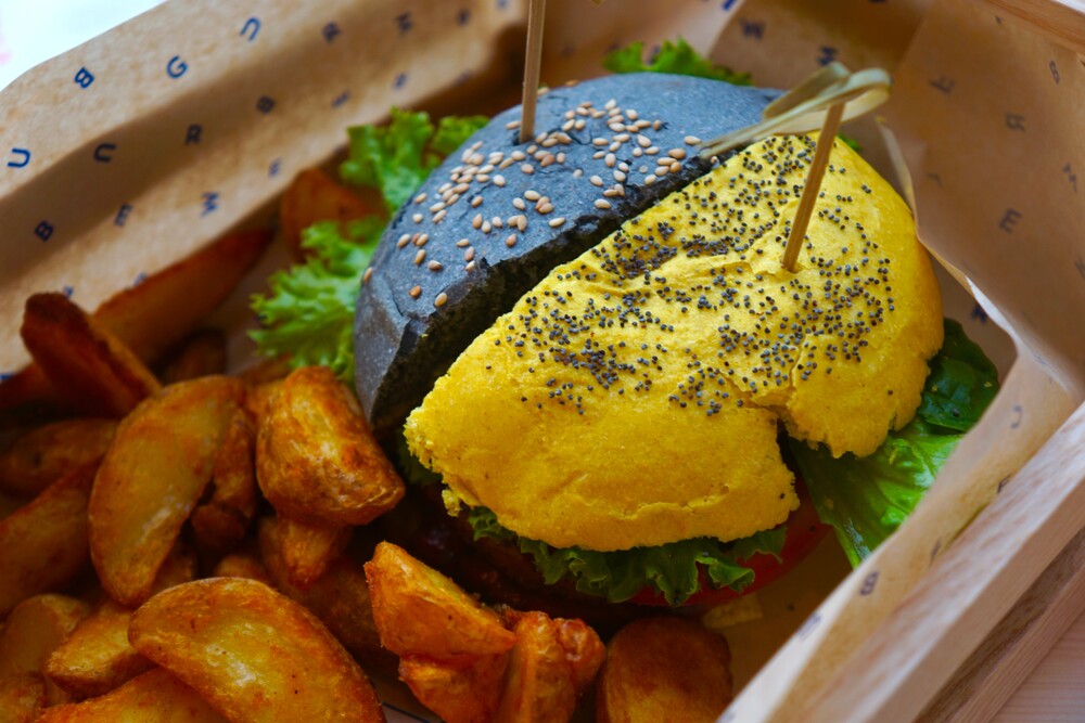Flower burger: burgers in alle kleuren van de regenboog