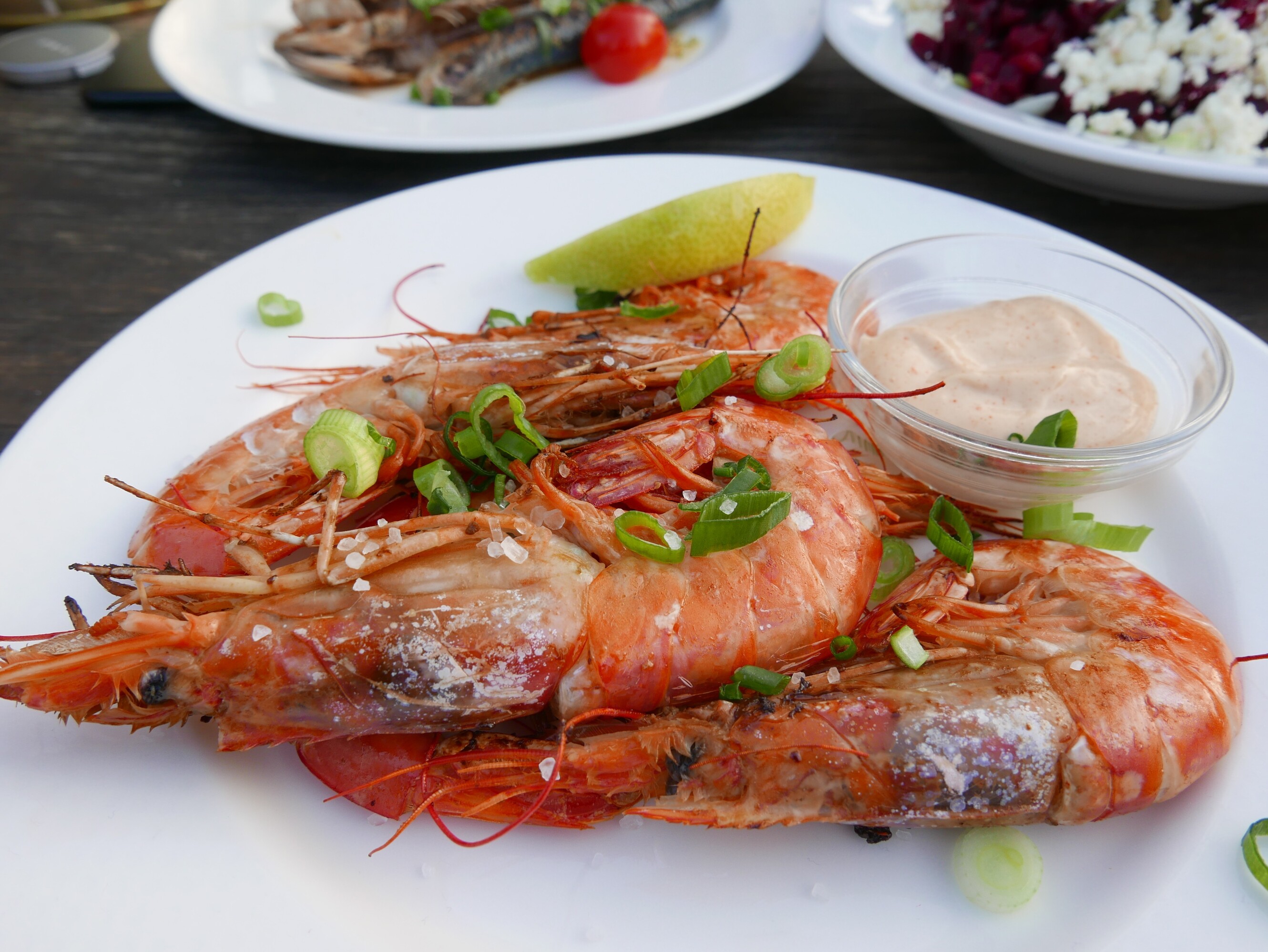 A La Plancha: visje, biertje, uitzicht