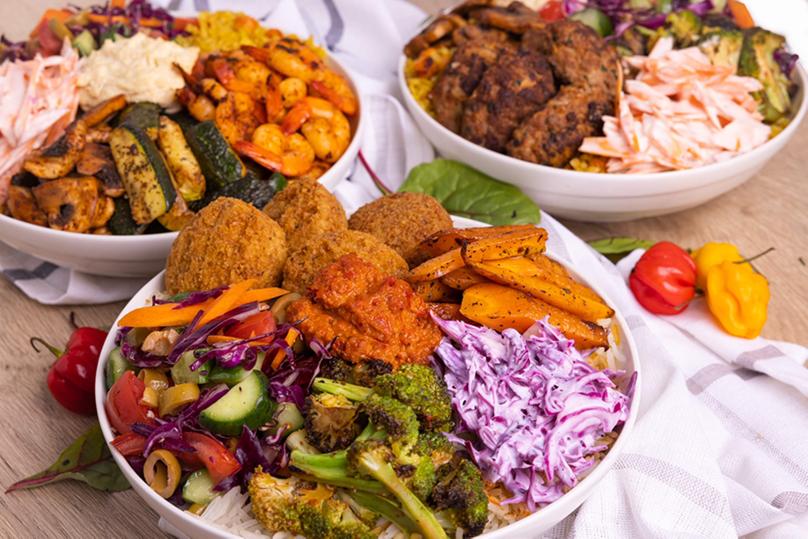 Mediterraanse maaltijd voor thuis van Tamam Bowls