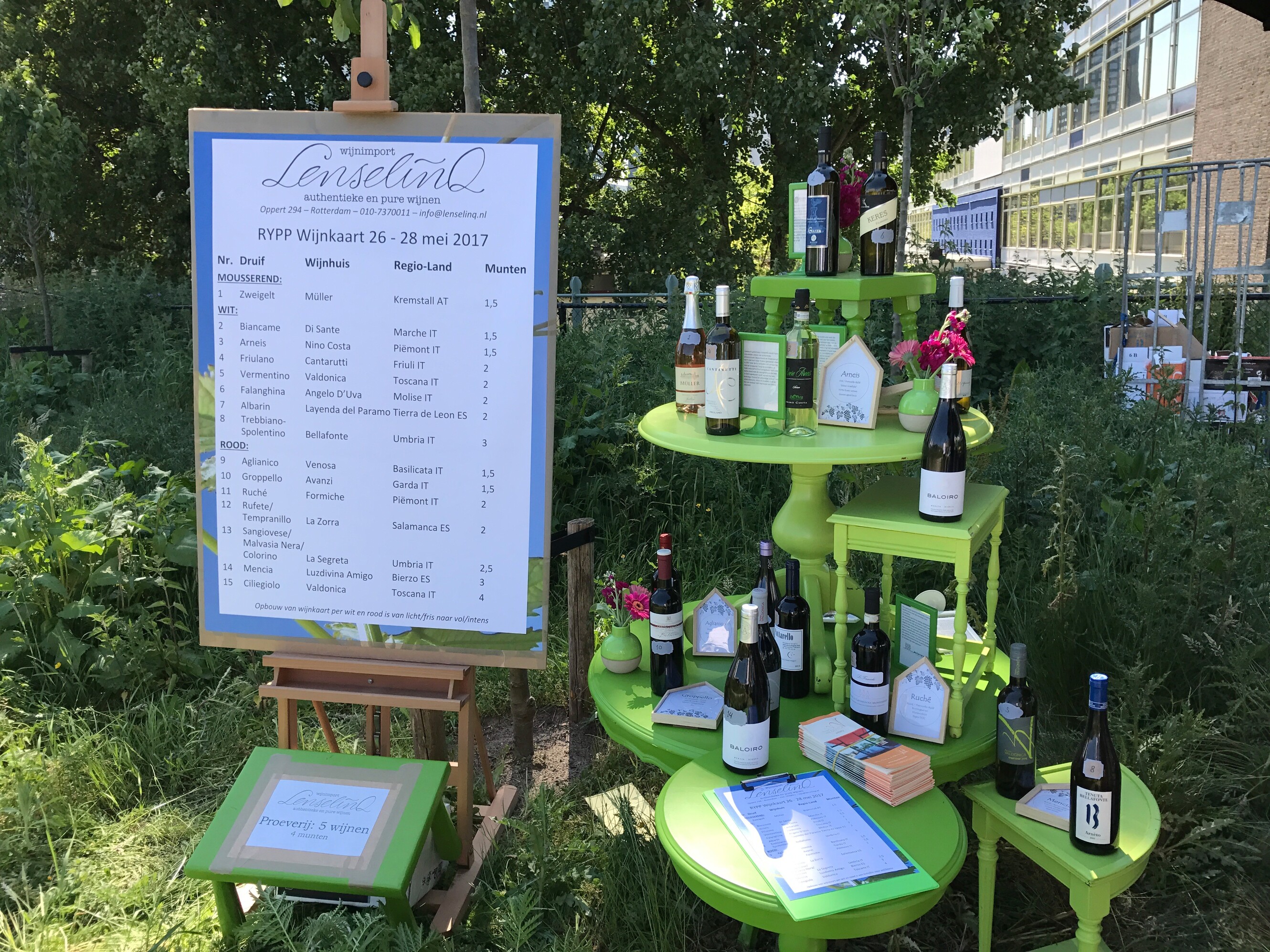 RYPP tovert groene Hofbogen om tot wijnfestival