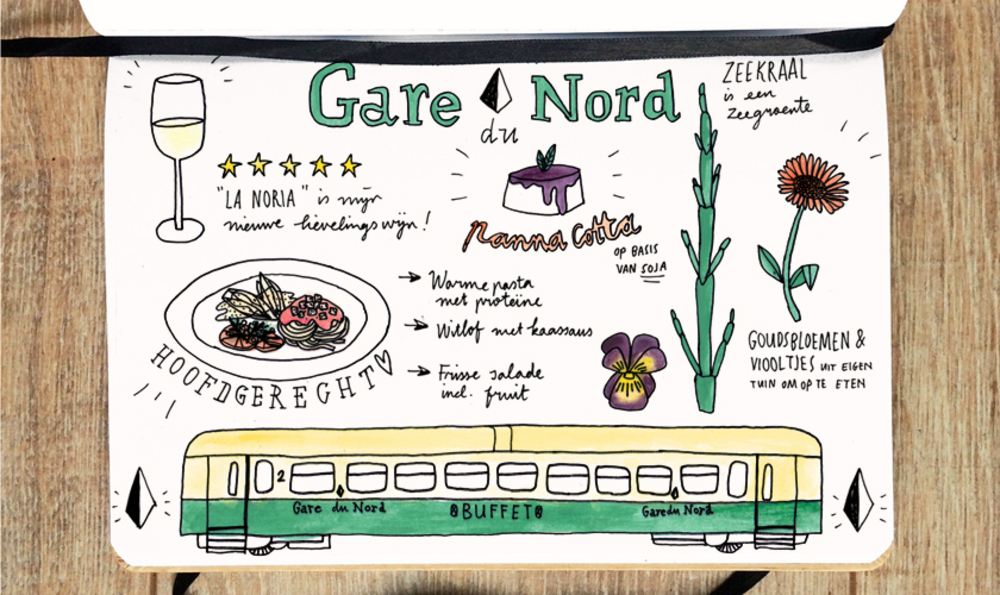 Niemand komt iets tekort in de wagon van Gare du Nord
