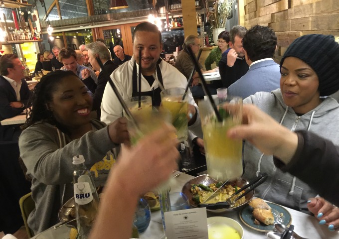 Francois Geurds Leela James in FG restaurant