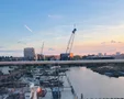 Iconisch tafelen boven de Houthavens bij REM