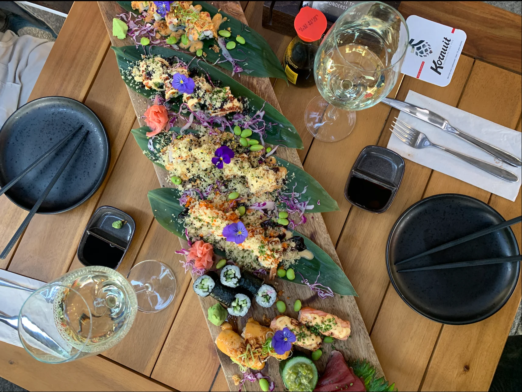 Sushi at De Schuimspaan, het oog wil ook wat