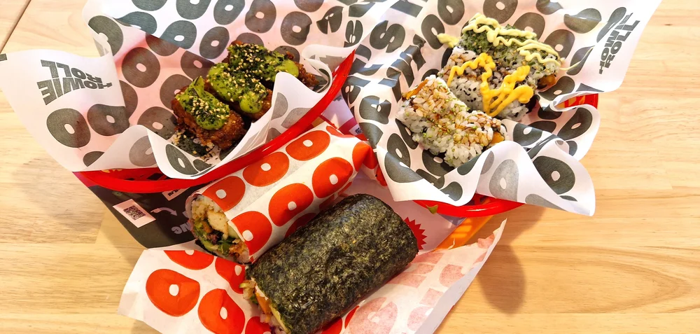 Plantaardige fast sushi bij Howie Roll aan het Vredenburg