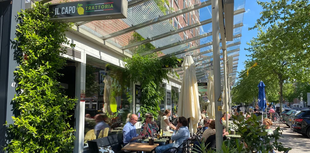 Bij Trattoria Il Capo in Kralingen nu twee keer zo veel zon