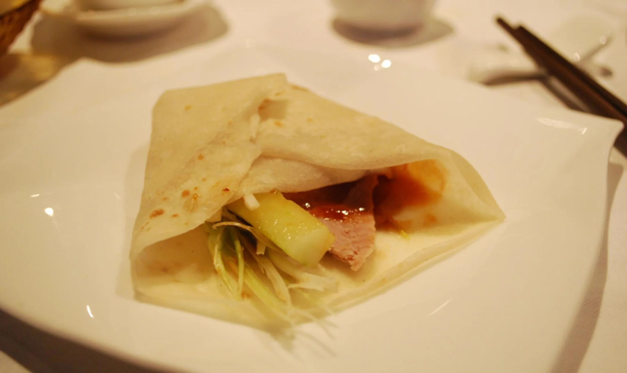 Hop-la! Chinese pannenkoekjes met gelakte pekingeend