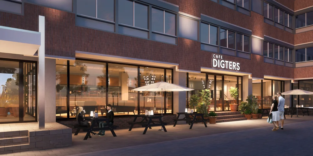 Leven in Het Brouwershuys: begane grond getransformeerd tot grand café Digters