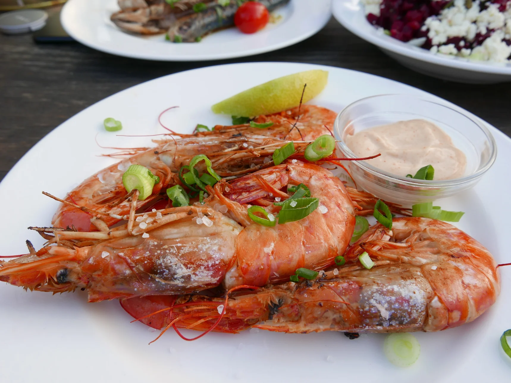 A La Plancha: visje, biertje, uitzicht