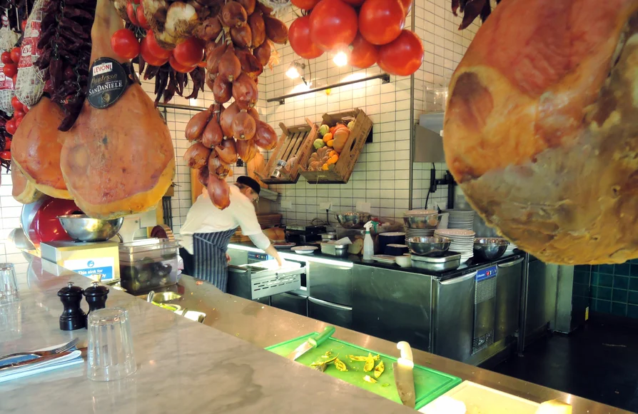 De Italiaanse keuken van Jamie Olivier in Jamie's Italian